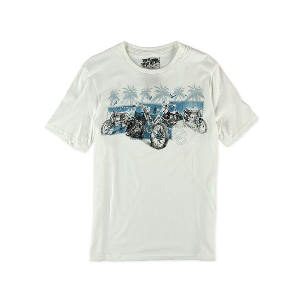No Borders Mens Motorcycle Band Graphic T-Shirt, NWT
